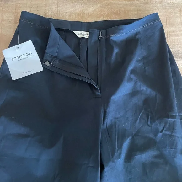 Eddie Bauer Women Casual Dress Pants Navy Blue Size 10P Stretch w/ Ankle Slits - Picture 4 of 10